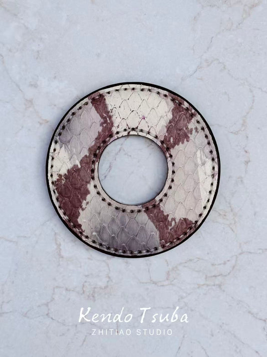 Kendo Tsuba | Python in misty rose