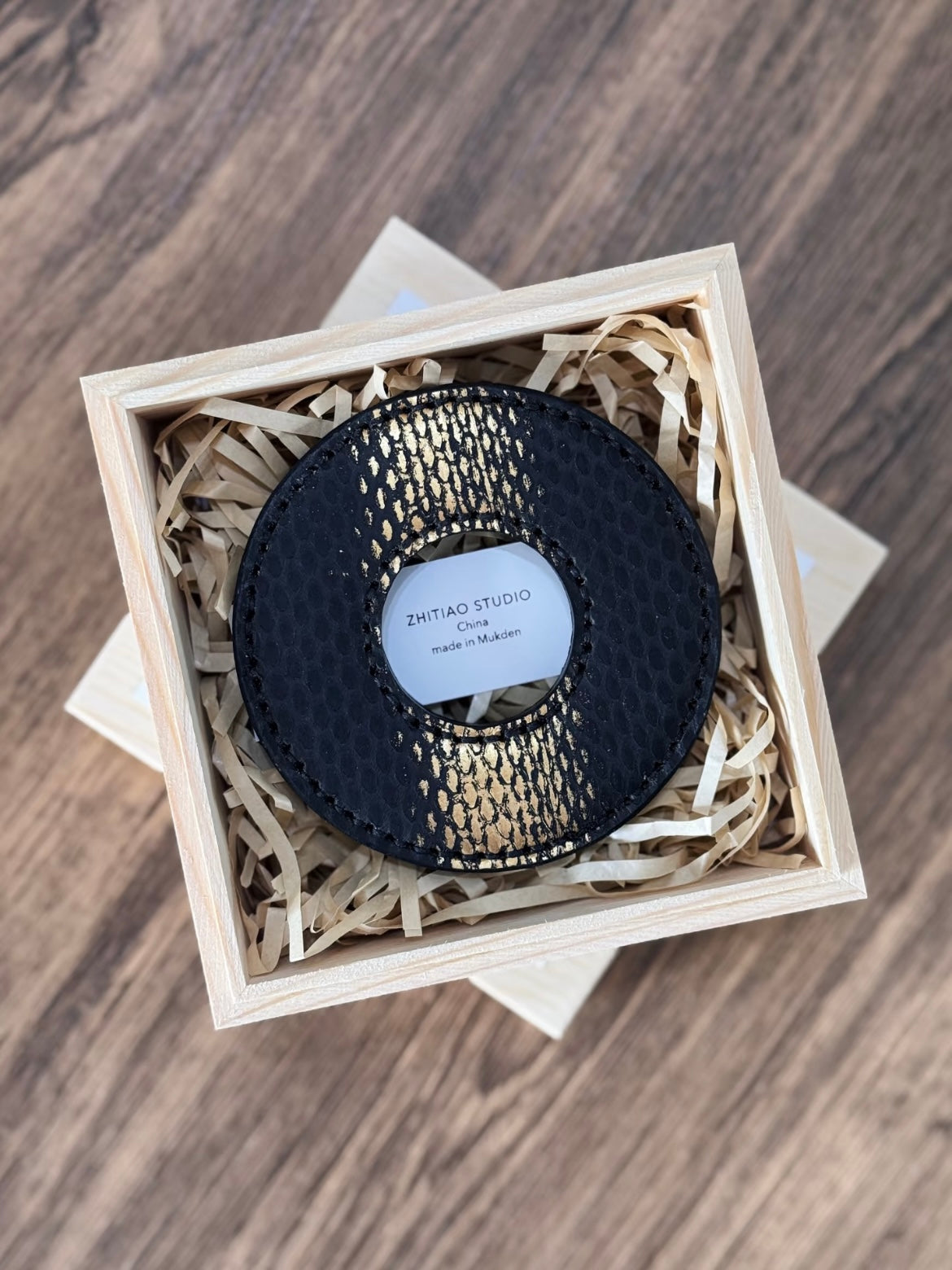 Kendo Tsuba | Python in Twilight Gold