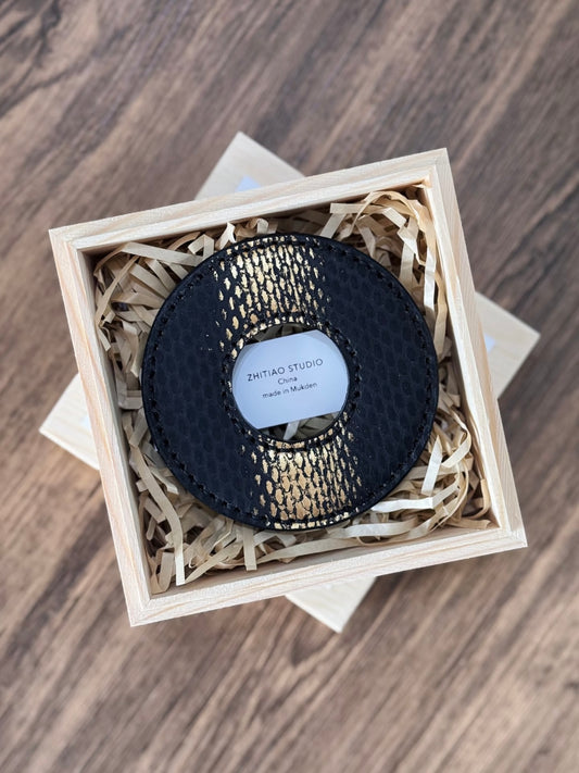 Kendo Tsuba | Python in Twilight Gold