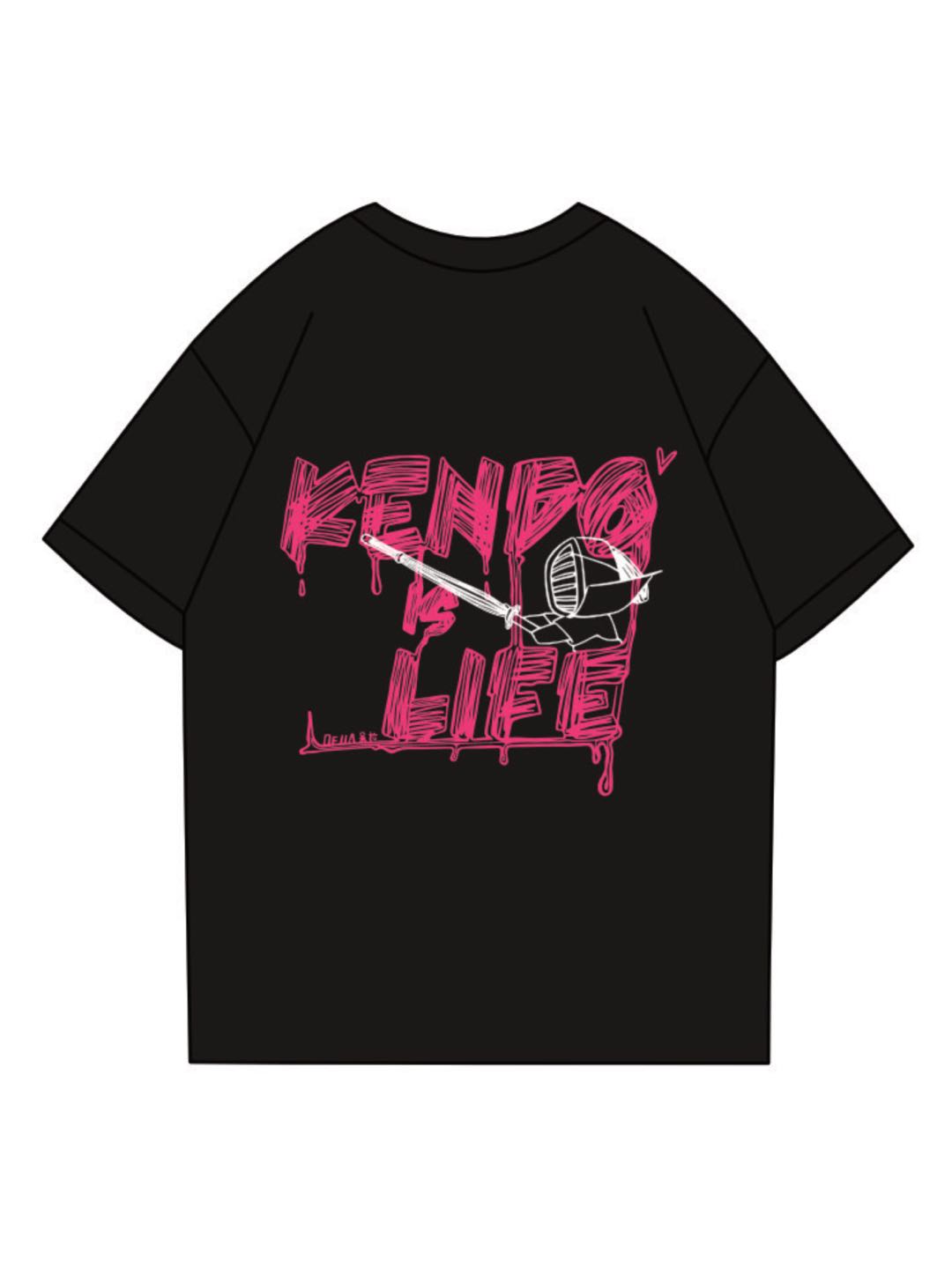 Oversized T-shirt "Kendo is Life" Illustrated by Della