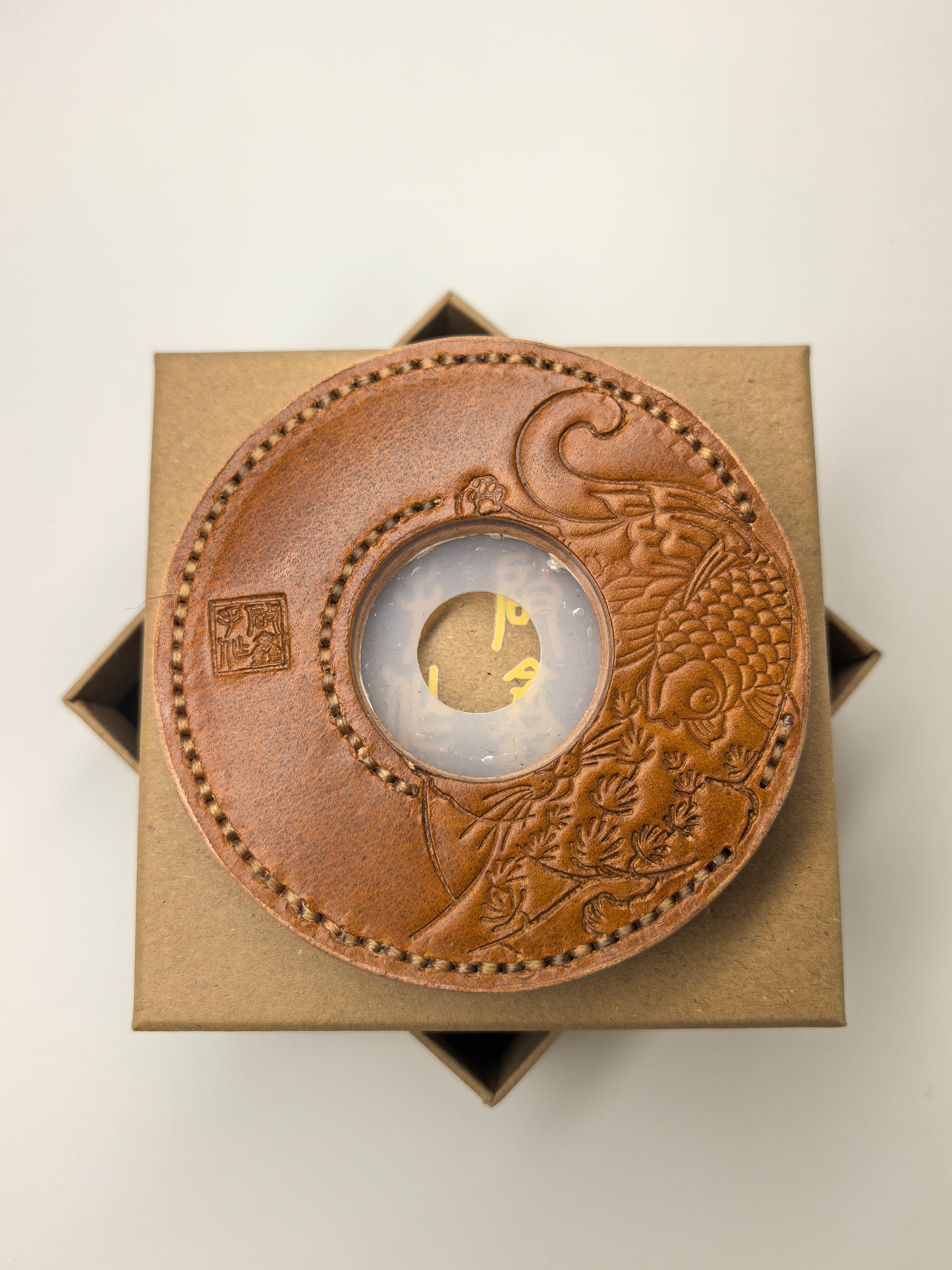 Kendo Tsuba&Dome 2-in-1 | "Koi Cat" Plain