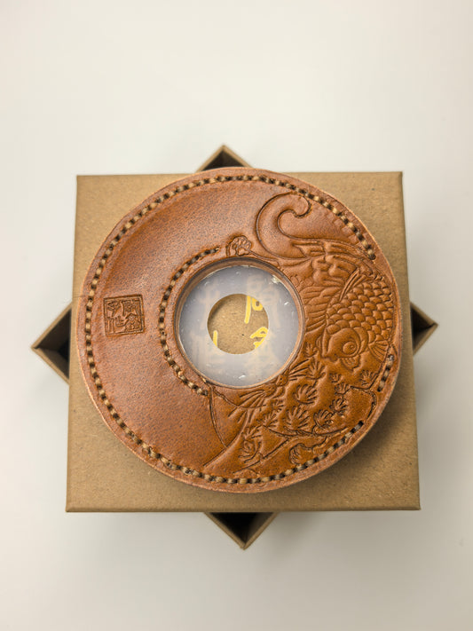 Kendo Tsuba&Dome 2-in-1 | "Koi Cat" Plain
