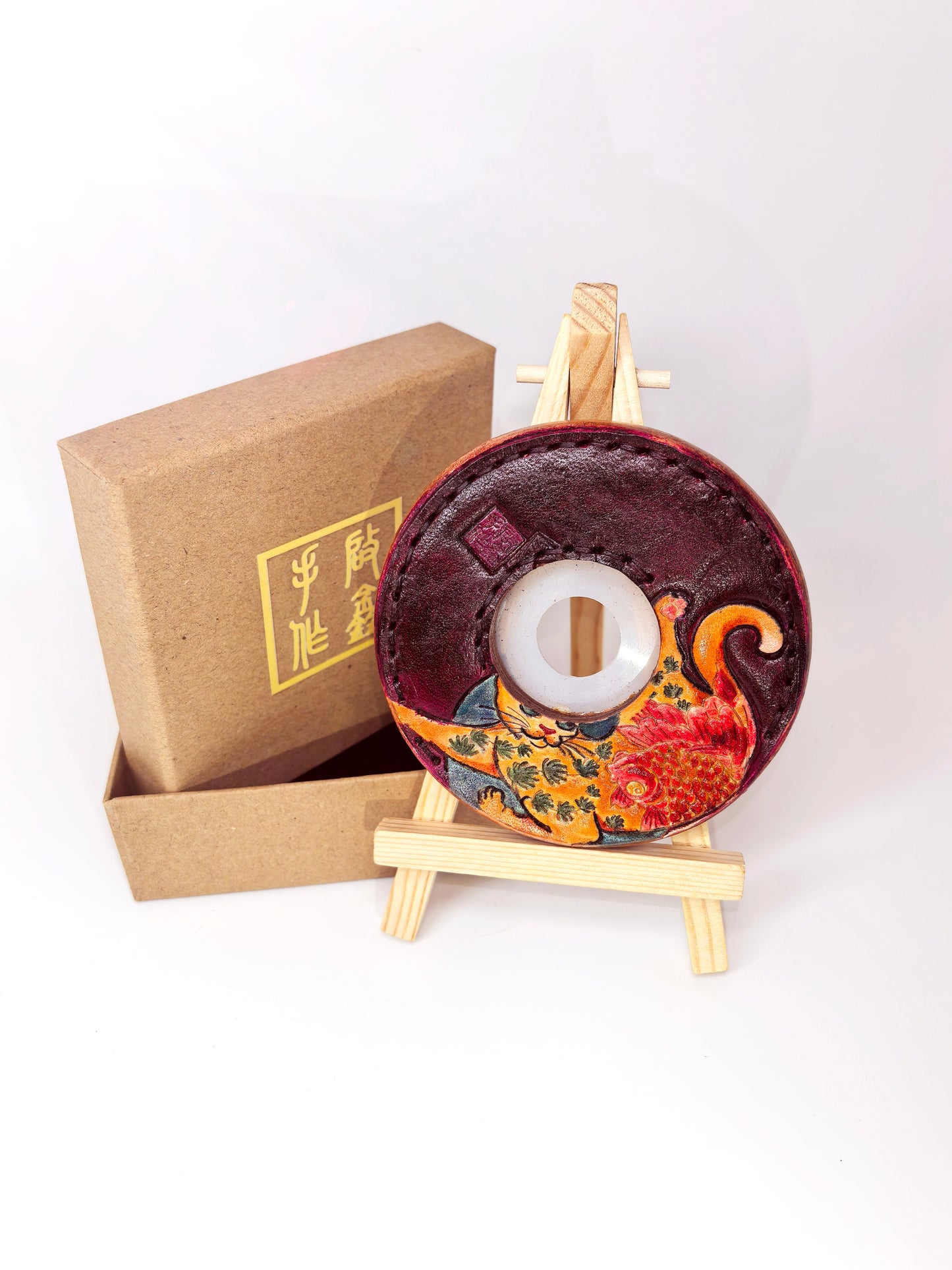 Kendo Tsuba&Dome 2-in-1 | "Koi Cat" in Colors