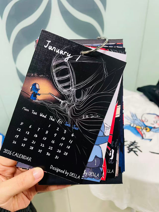 Kendo-themed Paintings Calendar 2026 by Della