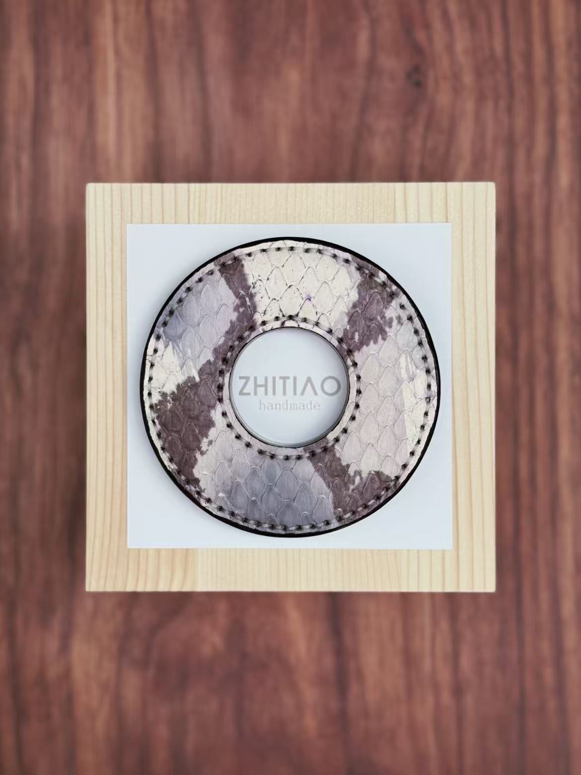 Kendo Tsuba | Python in misty rose