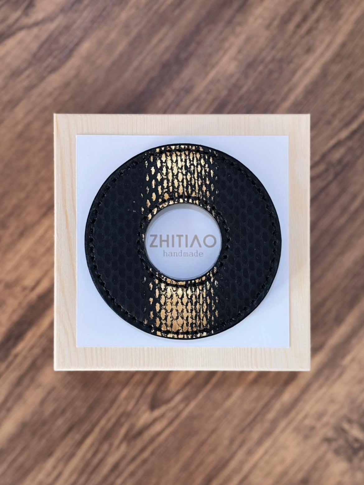 Kendo Tsuba | Python in Twilight Gold