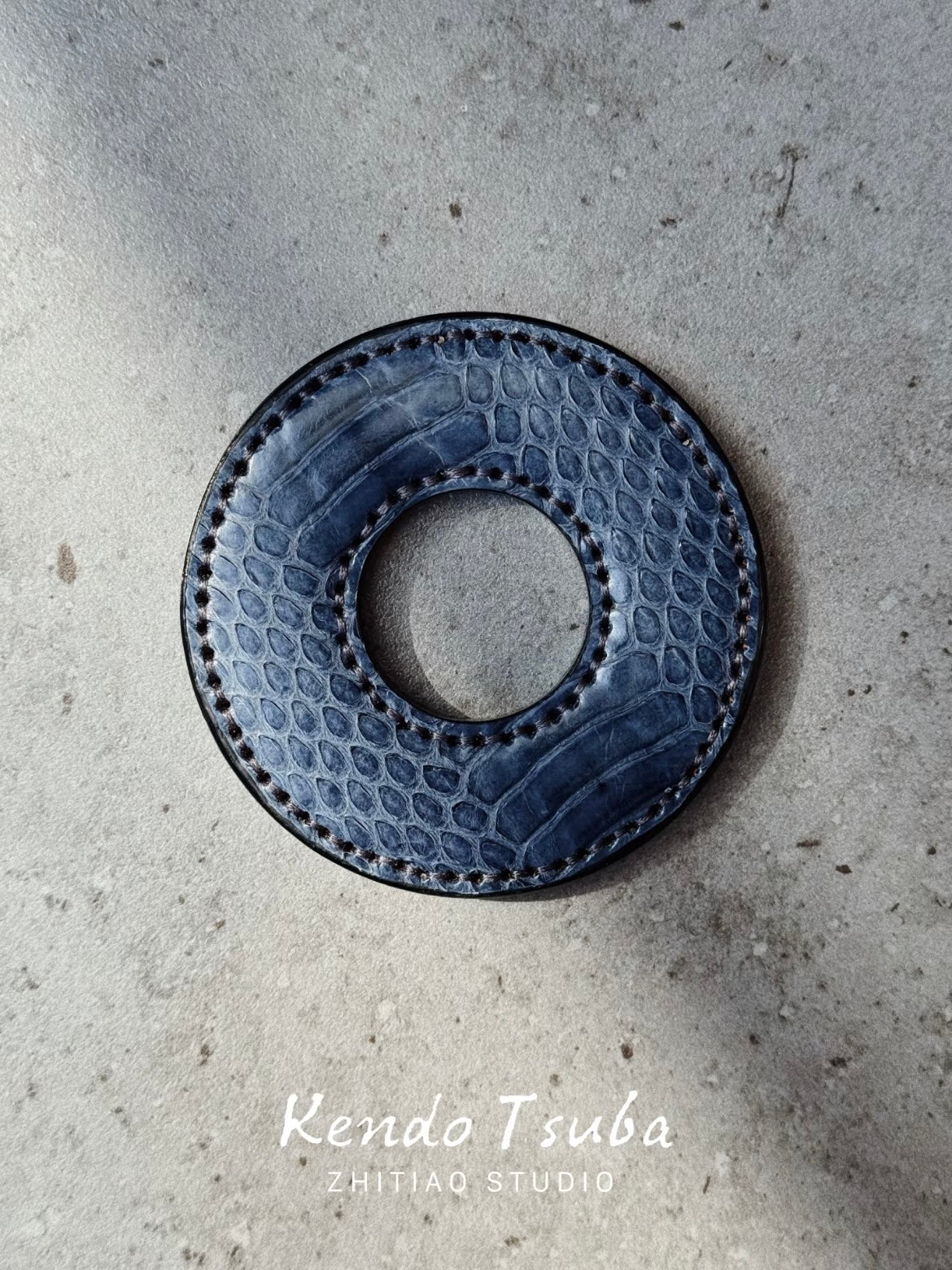 Kendo Tsuba | Python in Dusty Blue