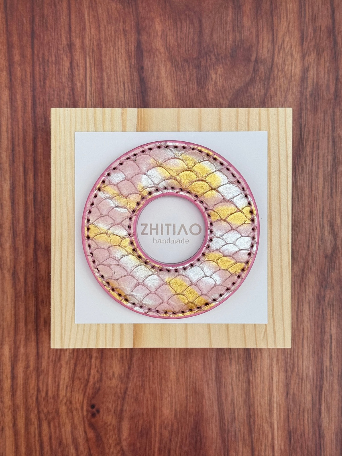 Kendo Tsuba | "Carp" in pink-gold