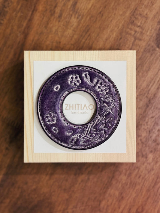 Kendo Tsuba | "Oshin Inari" in fog wax purple