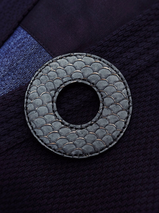 Kendo Tsuba | "Carp" in dark gold