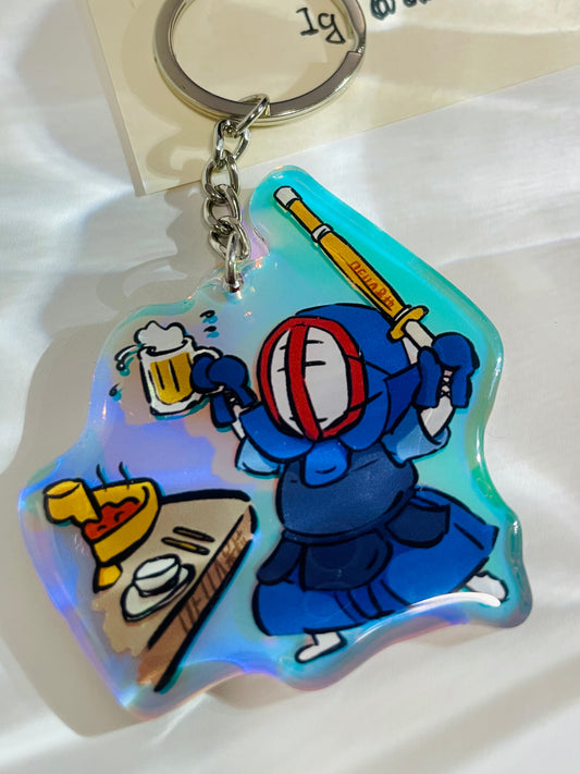 Kendo Keychain | "Foodie Kendoka"