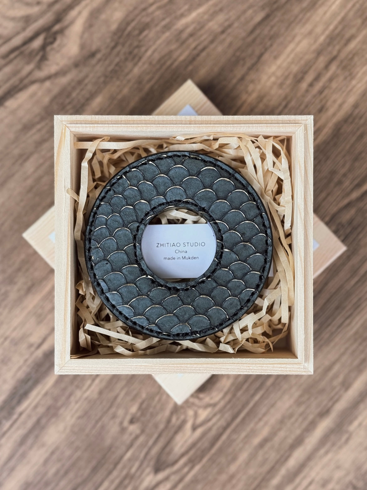 Shinai Tsuba-Limited Edition of Carp Skin-Twilight Dark Gold-Handmade by ZHITIAO